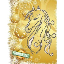 Рисунок на шелке для вышивки бисером "Лошадь"